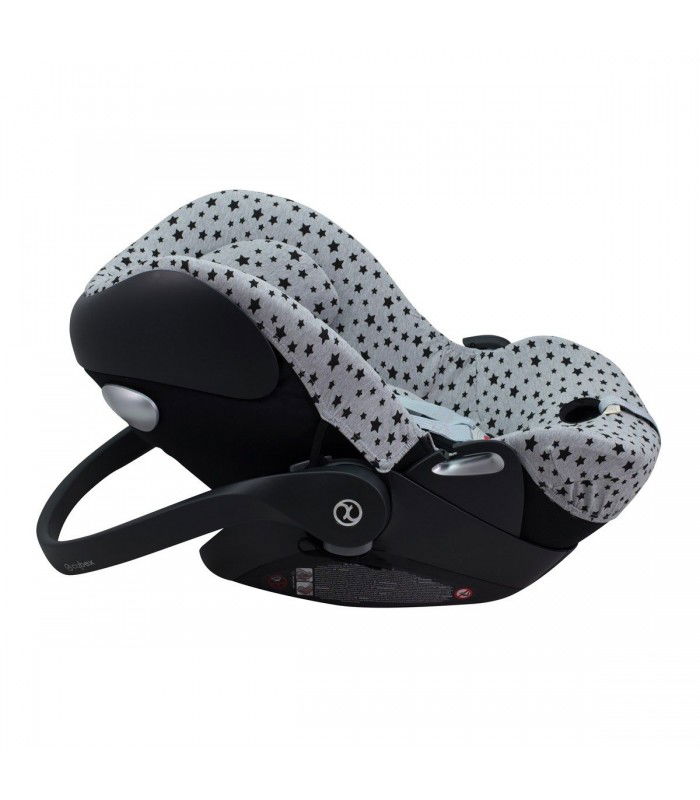 Cybex Cloud Q y Aton M - Vista lateral Black Star Cybex Cloud Q y Aton M - Vista lateral Black Star