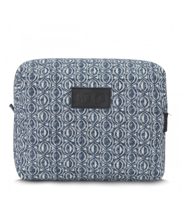 Toiletry bag - Front view Ethnic Blue