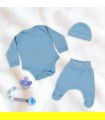 Conjunto primera puesta con Chupetero Baby Blue - 2