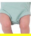 Premier corps pour bébé pastel vert vert manga - jambes détaillées