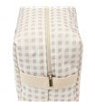 Bolsa de toalete Vichy dourada