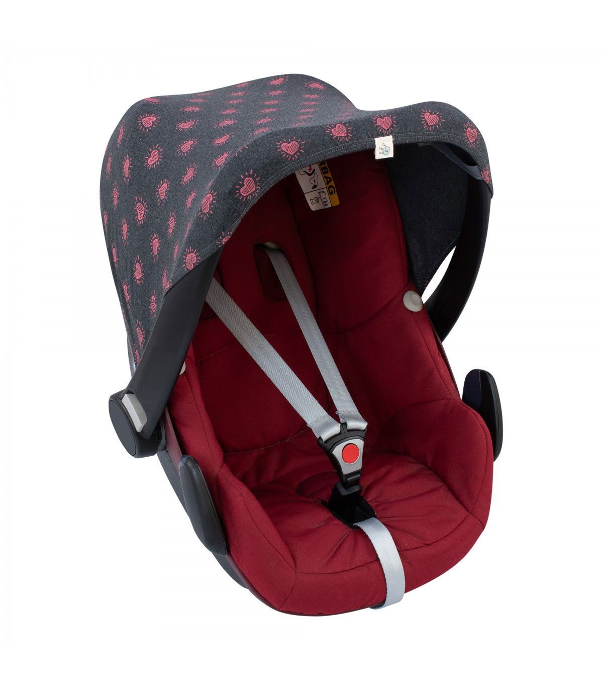 Maxi cosi Pebble y Bebe confort - Vista 3/4 Fluor Heart