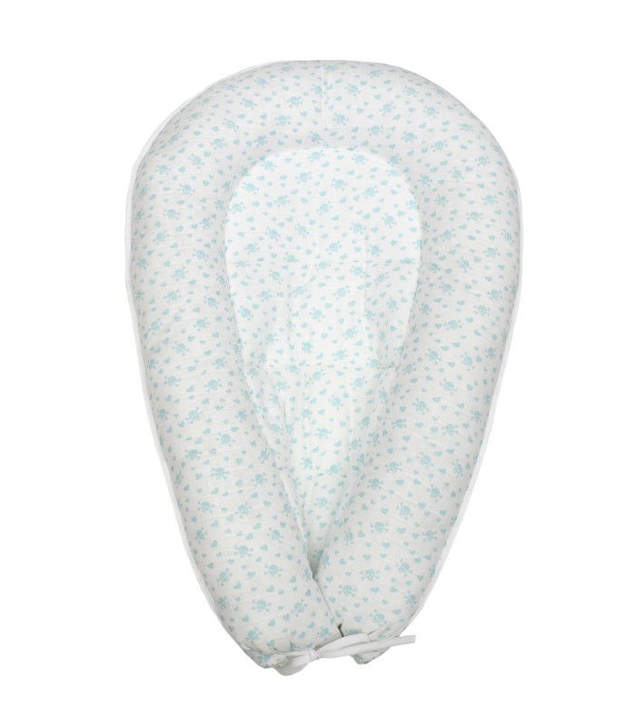 Baby Nest Muslin Blue Skulls - 1