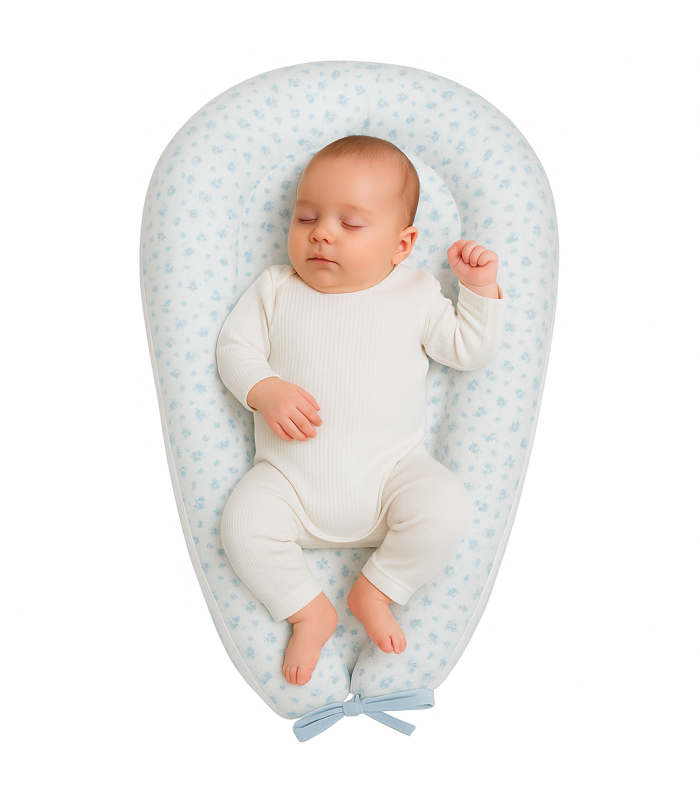 Cocon pour Bébé Mousseline Blue Skulls - 1